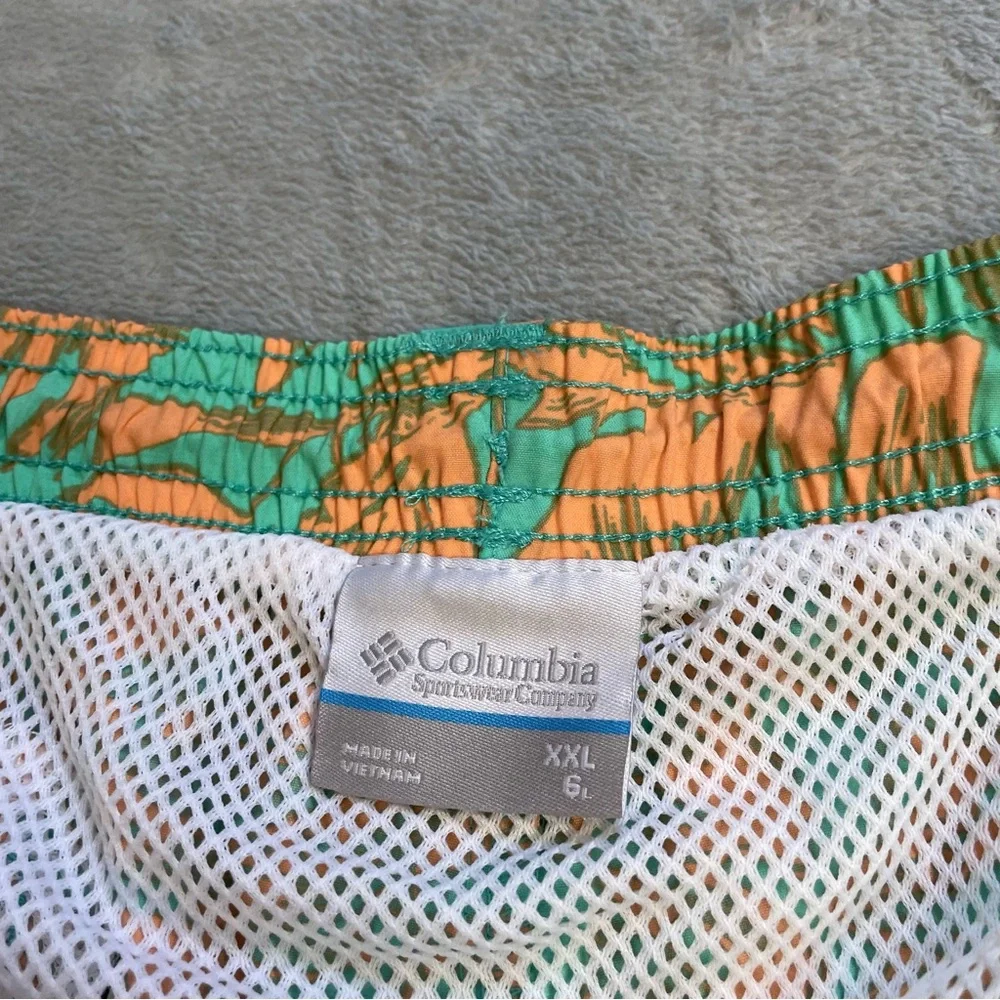 Columbia PFG Water Shorts Swim Trunks XXL Mens NWT Super Backcast Tropical Palm